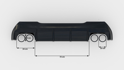 Diffuseur Arrière Complet V.3 BMW 1 F40 M-Pack/ M135i / 128ti (Version à double échappement)