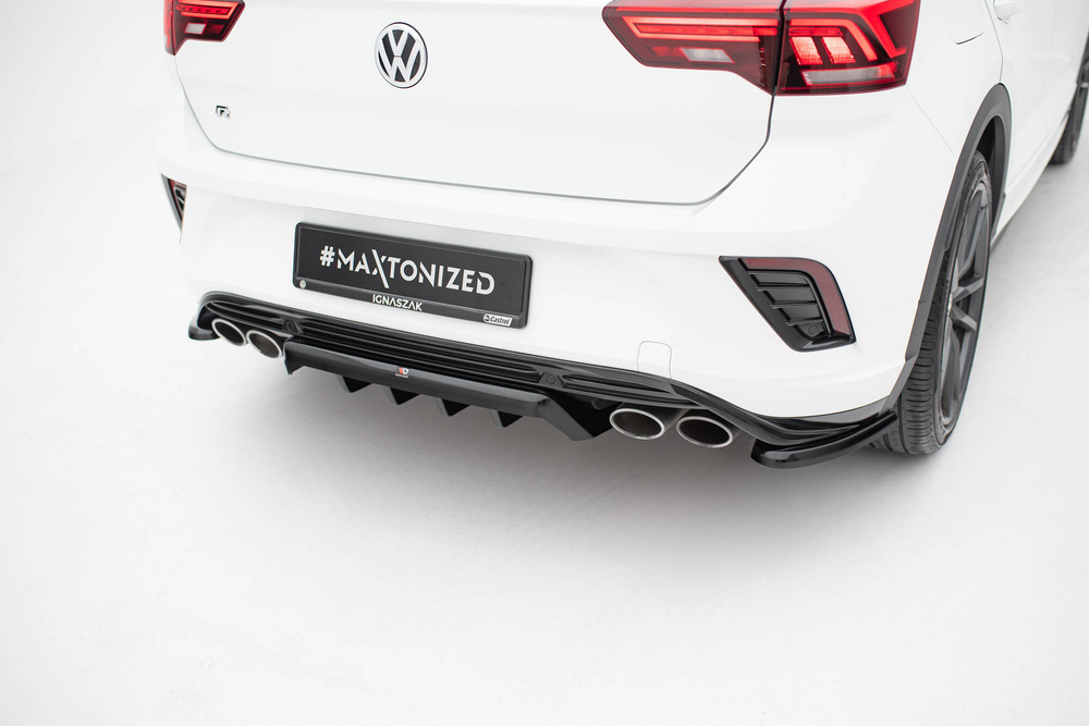 Central Arriere Splitter (avec une barre verticale) Volkswagen T-Roc R Mk1