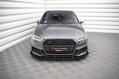 Street Pro Lame Du Pare-Chocs Avant V.1 + Flaps Audi S3 / A3 S-Line Sportback 8V Facelift
