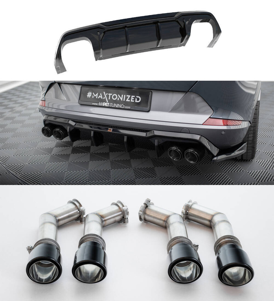 Rajout Du Pare-Chocs Arriere V.3 + Conseils d'échappement Cupra Formentor VZ Mk1 / Mk1 Facelift