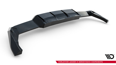 Arriere Splitter (avec une barre verticale) V.2 Volkswagen Golf R Hatchback Mk8 / Mk8 Facelift