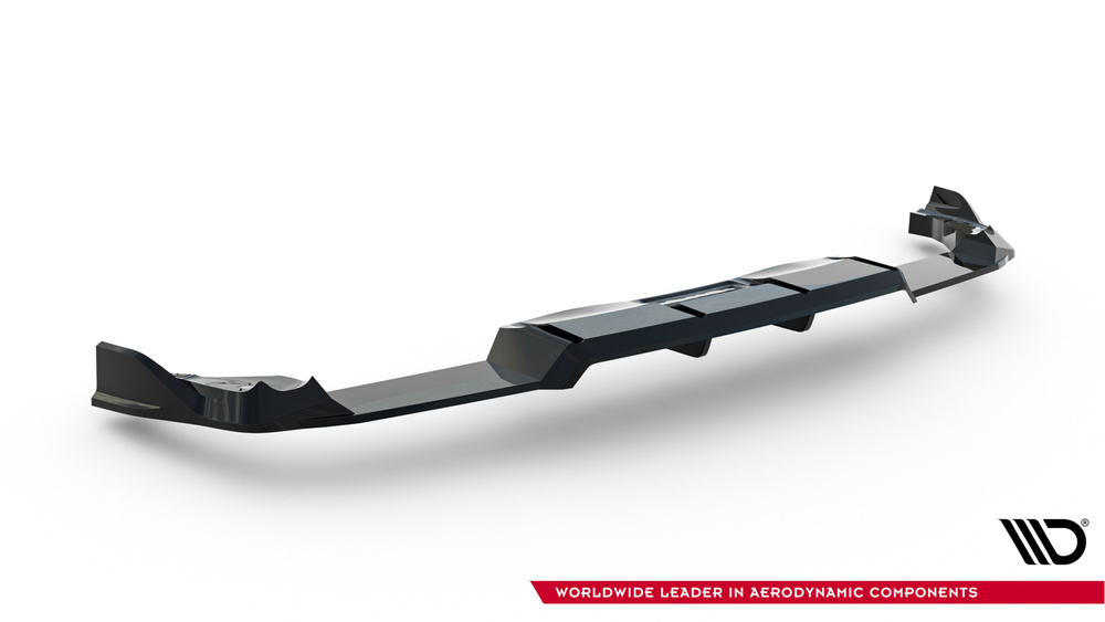 Arriere Splitter (avec une barre verticale) V.1 Volkswagen Golf R Hatchback Mk8 / Mk8 Facelift