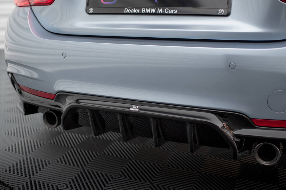 Diffuseur Arrière Complet BMW 4 Coupe / Gran Coupe / Cabrio M-Pack F32 / F36 / F33 (Version avec échappements simples des deux côtés)