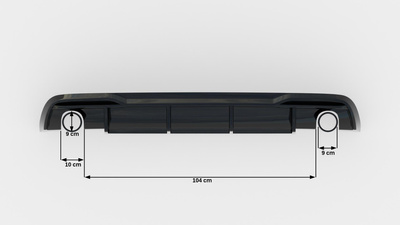 Diffuseur Arrière Complet Audi A5 8T Facelift (Version avec échappements simples des deux côtés)
