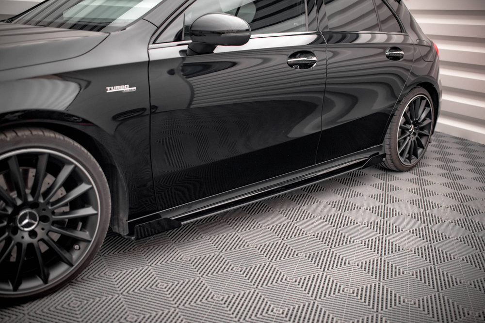 Street Pro Rajouts Des Bas De Caisse + Flaps Mercedes A35 AMG / AMG-Line Aero Pack W177