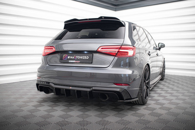 Diffuseur Arrière Complet Audi A3 S-Line Sportback 8V Facelift (Version avec échappements simples des deux côtés)