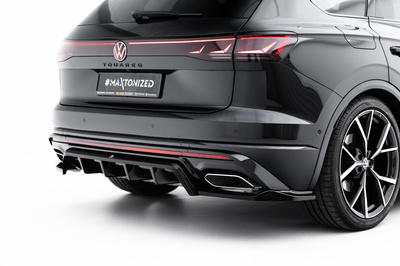 Arriere Splitter (avec une barre verticale) Volkswagen Touareg R-Line Mk3 Facelift