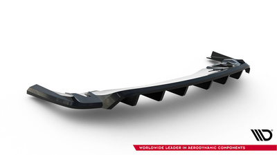 Arriere Splitter (avec une barre verticale) Porsche Taycan Turbo S Mk1