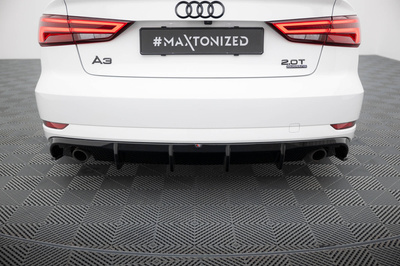 Diffuseur Arrière Complet Audi A3 Sedan 8V Facelift  (Version avec embouts d'échappement simples des deux côtés)
