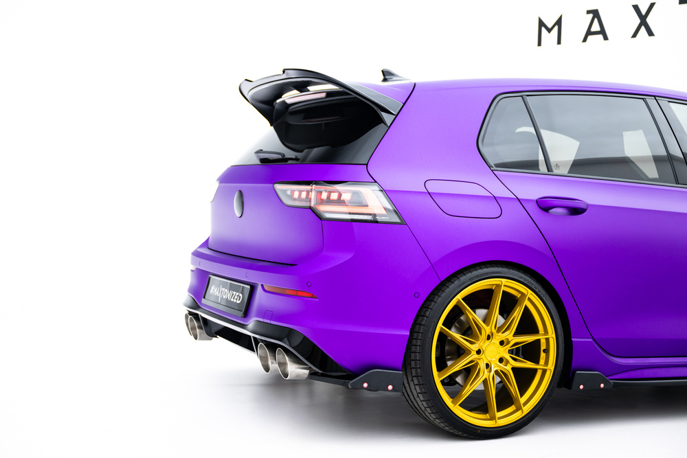 Lames De Pare-Chocs Arrière Latérales V.2 + Ailerons Volkswagen Golf R Mk8 Facelift