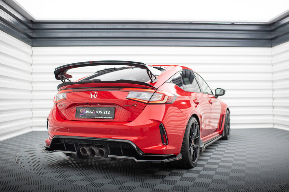 Arriere Splitter (avec une barre verticale) V.1 + Flaps Honda Civic Type-R Mk 11