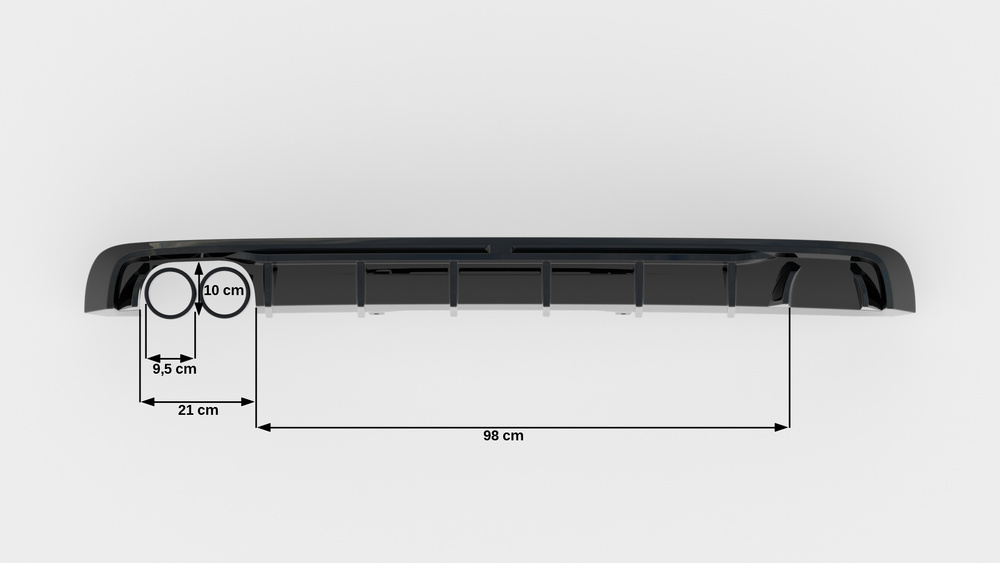 Diffuseur Arrière Complet V.1 Audi A4 S-line B9 (Version avec double embout d'échappement d'un côté)