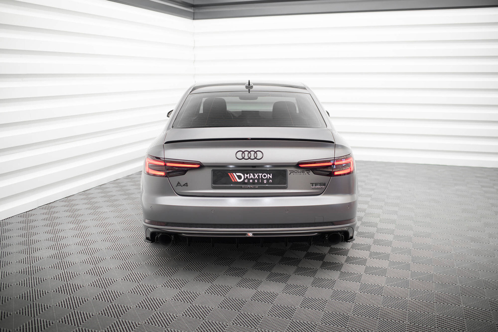 Diffuseur Arrière Complet V.1 Audi A4 S-line B9 (Version avec embouts d'échappement simples des deux côtés)