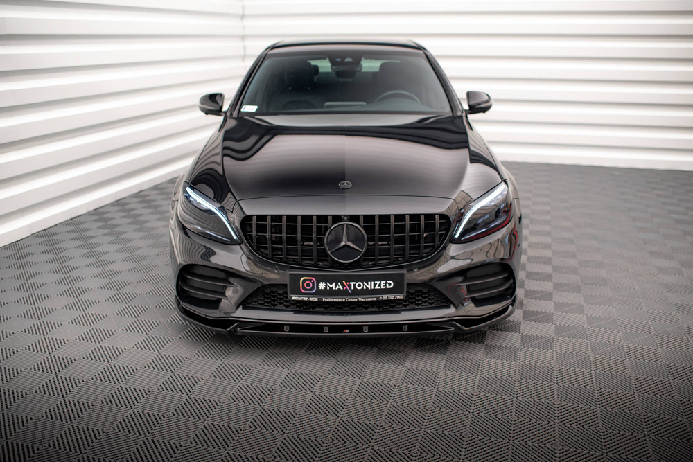 Lame Du Pare-Chocs Avant V.2 Mercedes-Benz C AMG Line Sedan / Coupe / Estate W205 / C205 / S205 Facelift