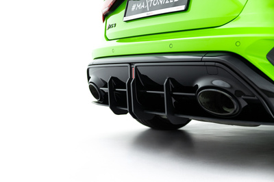 Street Pro Central Diffuseur Arriere + Flaps Audi RS3 Sportback 8Y Facelift