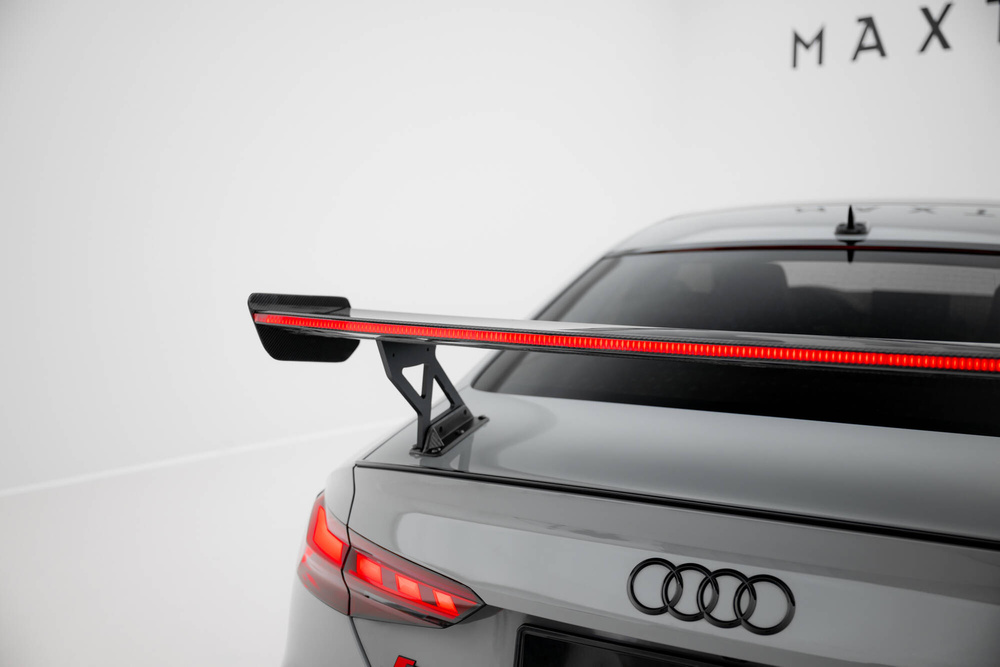 Carbon Spoiler With External Brackets Uprights V.1 + LED Audi A5 / A5 S-Line / S5 / RS5 Coupe F5 / F5 Facelift