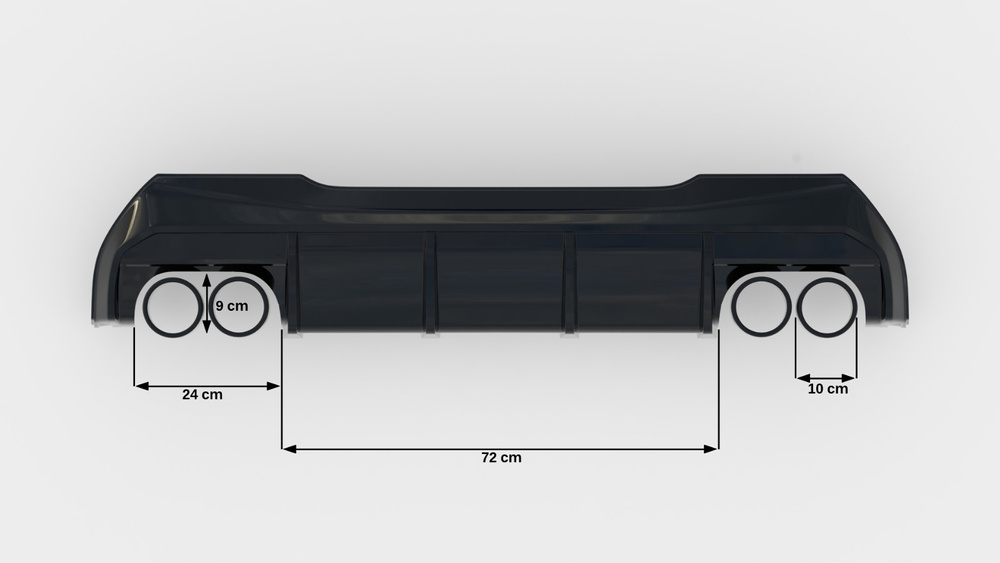 Diffuseur Arrière Complet V.3 BMW 1 F40 M-Pack/ M135i / 128ti (Version à double échappement)