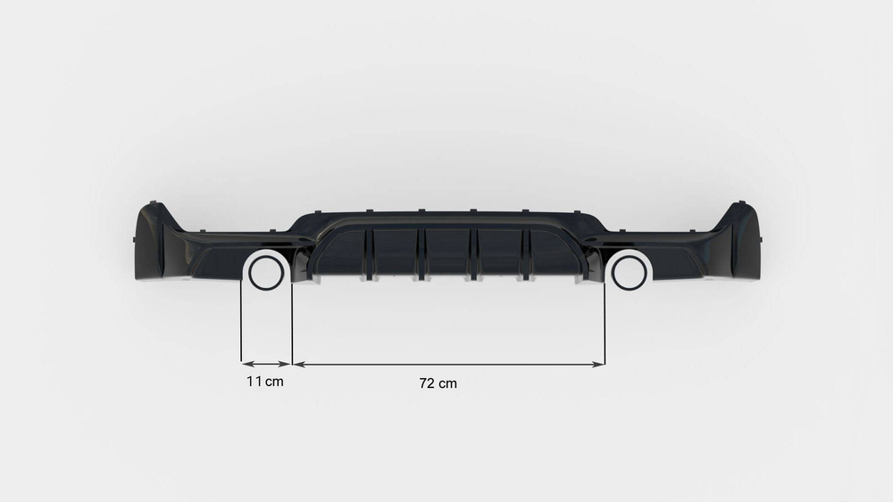 Diffuseur Arrière Complet BMW 4 Coupe / Gran Coupe / Cabrio M-Pack F32 / F36 / F33 (Version avec échappements simples des deux côtés)
