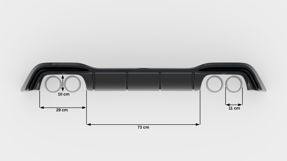 Diffuseur Arrière Complet V.2 Volkswagen Golf R Mk8 Facelift