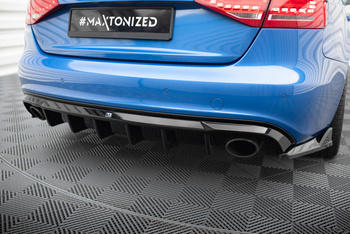 Diffuseur Arrière Complet Audi A4 S-Line Sedan / Avant B8 (Version avec embouts d'échappement simples des deux côtés)