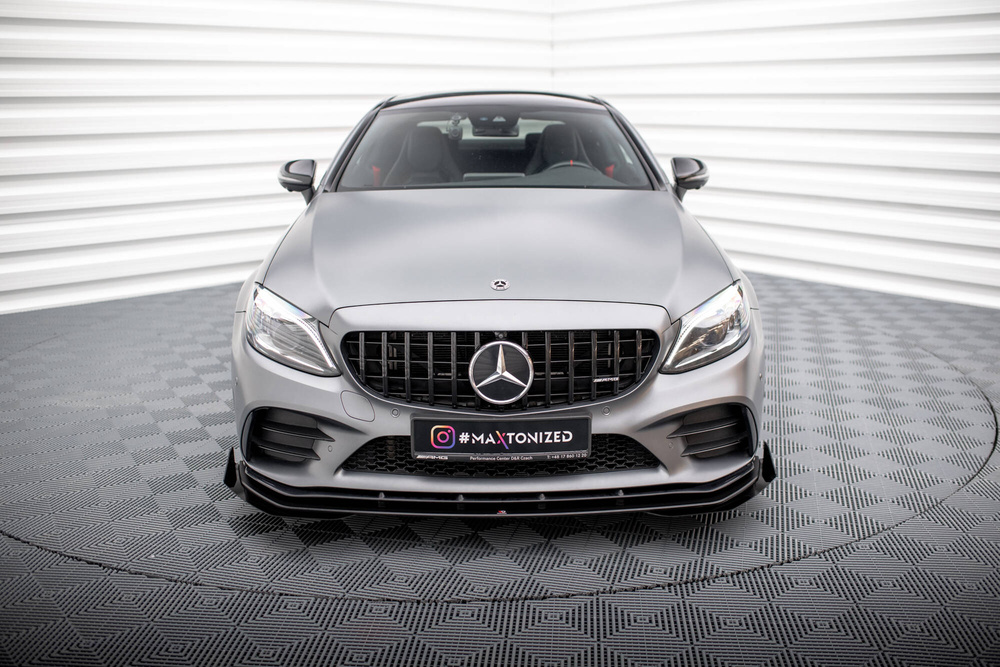 Street Pro Lame Du Pare-Chocs Avant  + Flaps Mercedes-AMG C43 Coupe / Cabrio C205  Facelift / A205 Facelift