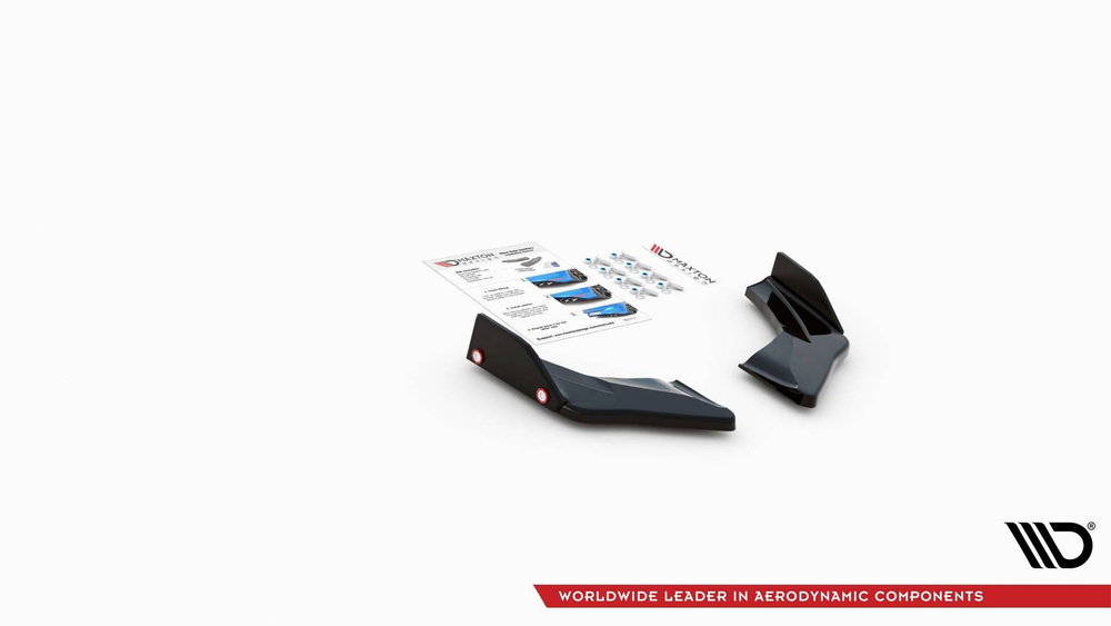 Lames De Pare-Chocs Arrière Latérales V.1 + Ailerons Volkswagen Golf GTI Clubsport Mk8