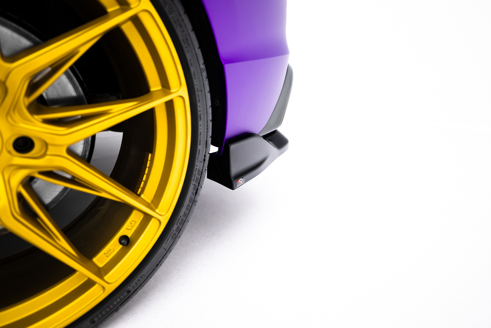 Arriere Splitter (avec une barre verticale) V.1 Volkswagen Golf R Hatchback Mk8 / Mk8 Facelift