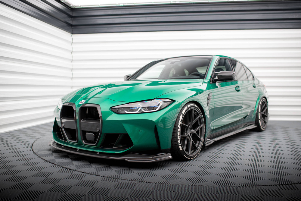 Fibre de Carbone Lame Du Pare-Chocs Avant V.2 BMW M3 Sedan / Touring G80 / G81