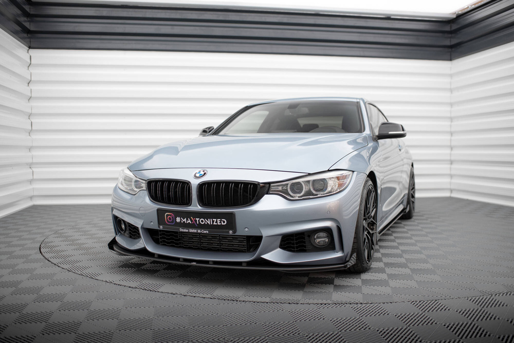 Street Pro Lame Du Pare-Chocs Avant  + Flaps BMW 4 Coupe / Gran Coupe / Cabrio M-Pack F32 / F36 / F33