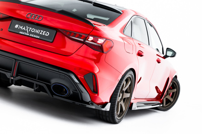 Arriere Splitter (avec une barre verticale) V.2 Audi RS3 Sedan 8Y Facelift