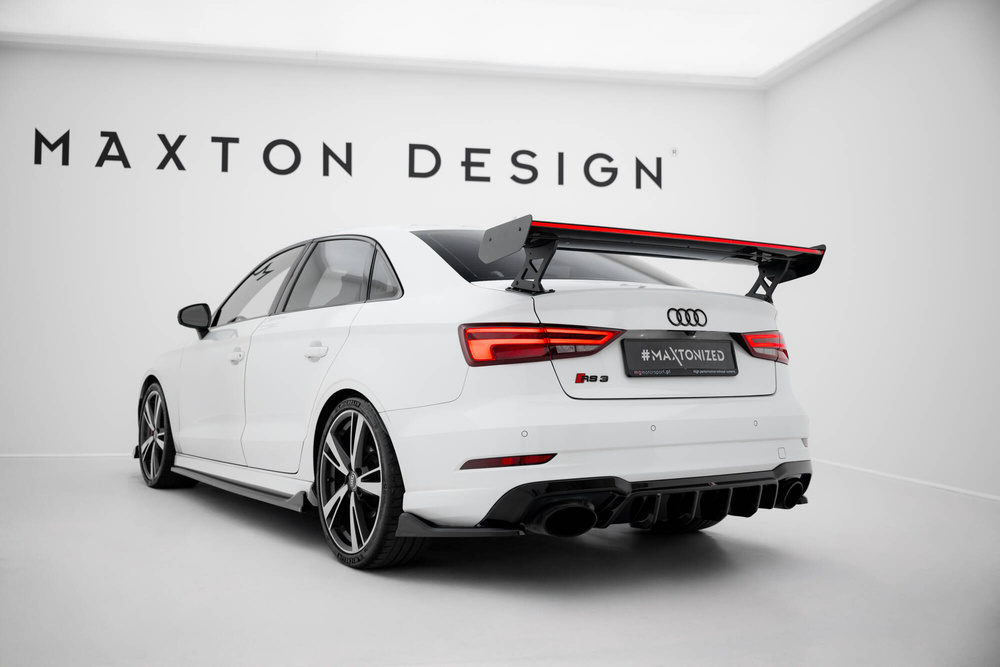Carbon Spoiler With External Brackets Uprights + LEDAudi A3 / A3 S-Line / S3 / RS3 Sedan 8V / 8V Facelift