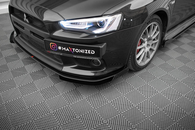 Street Pro Lame Du Pare-Chocs Avant + Flaps Mitsubishi Lancer EVO X