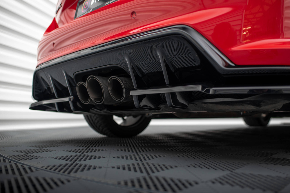 Arriere Splitter (avec une barre verticale) V.1 + Flaps Honda Civic Type-R Mk 11