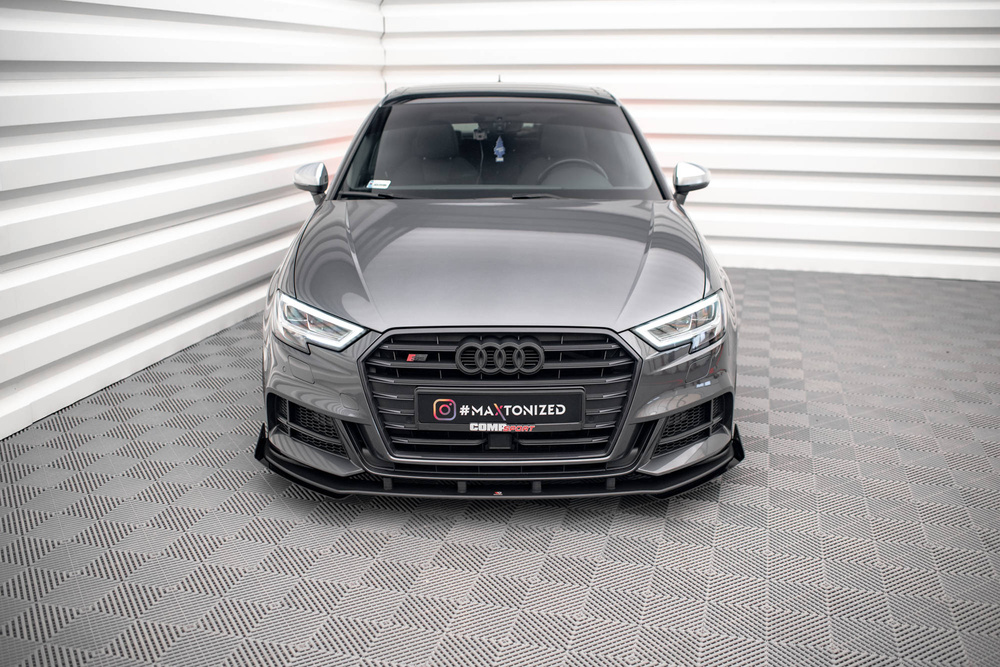 Street Pro Lame Du Pare-Chocs Avant V.1 + Flaps Audi S3 / A3 S-Line Sportback 8V Facelift