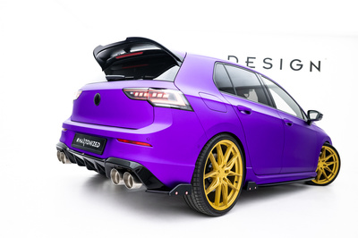 Lames De Pare-Chocs Arrière Latérales V.5 + Flaps Volkswagen Golf R Mk8 Facelift