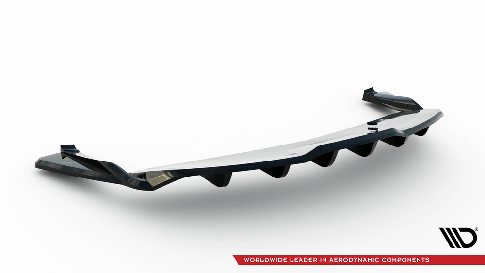 Arriere Splitter (avec une barre verticale) V.2 Tesla Model S Plaid Mk1 Facelift