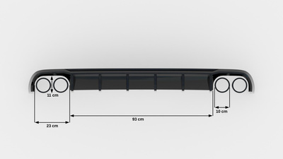Diffuseur Arrière Complet Audi A6 Sedan / Avant C7 (Version avec double échappement des deux côtés)