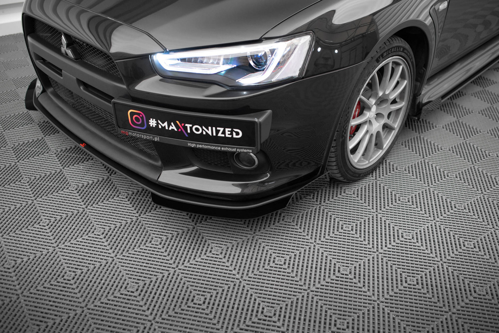Street Pro Lame Du Pare-Chocs Avant + Flaps Mitsubishi Lancer EVO X