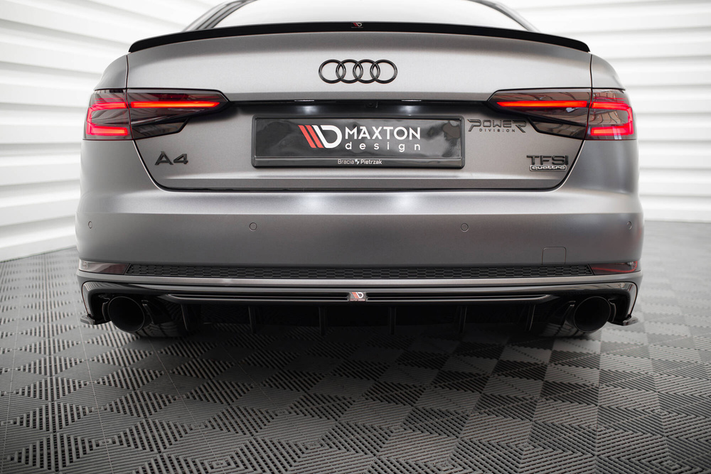 Diffuseur Arrière Complet V.1 Audi A4 S-line B9 (Version avec embouts d'échappement simples des deux côtés)