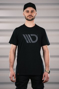 Black T-shirt with gray logo