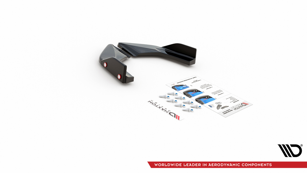 Lames De Pare-Chocs Arrière Latérales V.2 + Ailerons Volkswagen Golf GTI / GTE Mk8