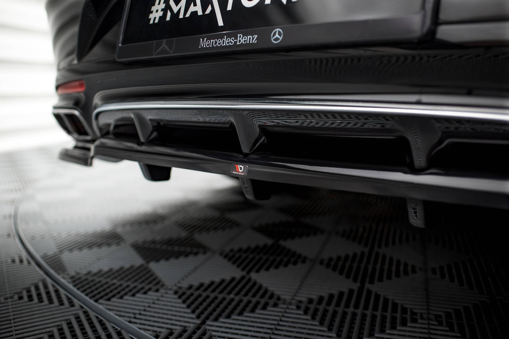 Arriere Splitter (avec une barre verticale) Mercedes-Benz S Coupe AMG-Line C217 Facelift