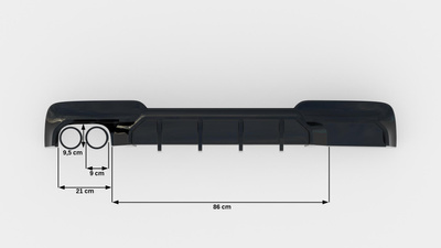 Diffuseur Arrière Complet V.2 BMW 5 M-Pack F10 / F11 ((Version avec double échappement d'un côté)