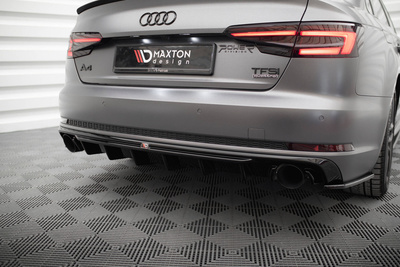 Diffuseur Arrière Complet V.1 Audi A4 S-line B9 (Version avec embouts d'échappement simples des deux côtés)