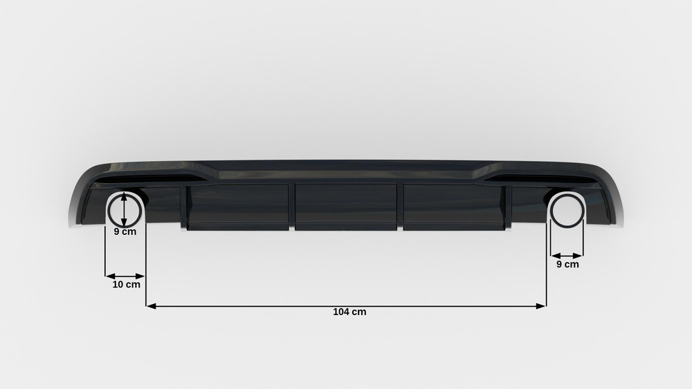 Diffuseur Arrière Complet Audi A5 8T Facelift (Version avec échappements simples des deux côtés)