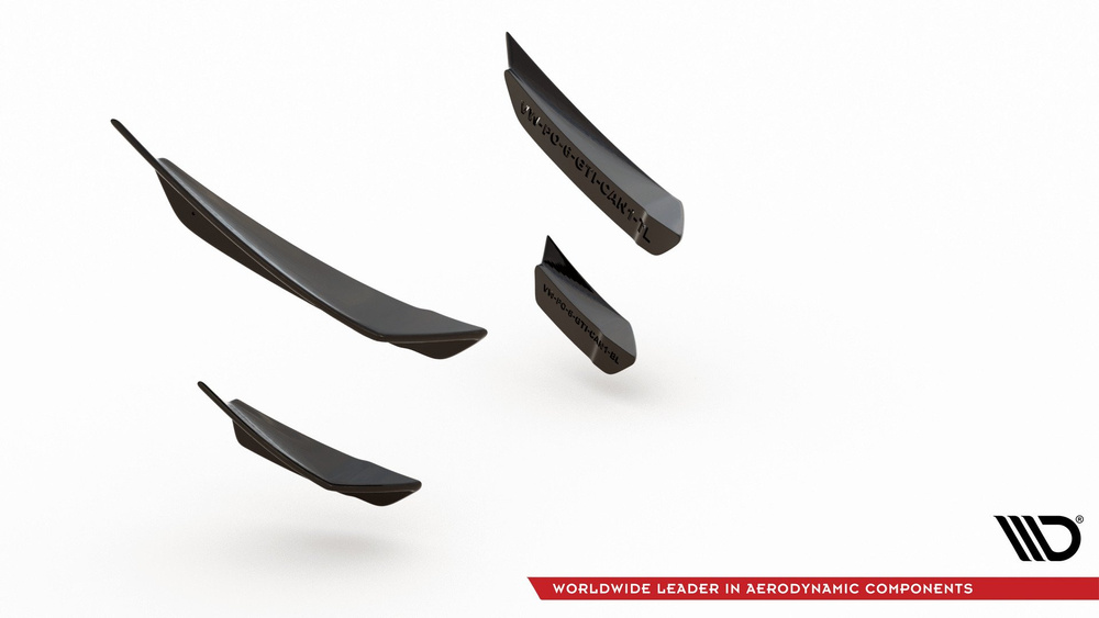 Ailes de pare-chocs avant (Canards) Volkswagen Polo GTI Mk6