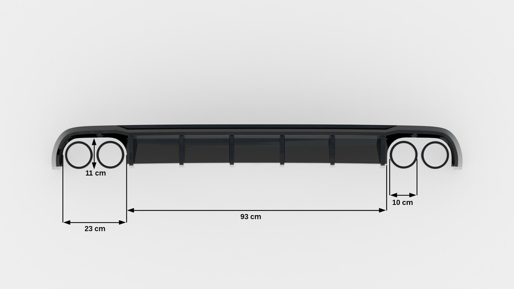 Diffuseur Arrière Complet Audi A6 Sedan / Avant C7 (Version avec double échappement des deux côtés)