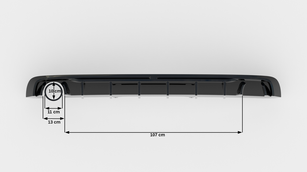 Diffuseur Arrière Complet V.1 Audi A4 S-line B9 (Version avec embouts d'échappement simples d'un côté)