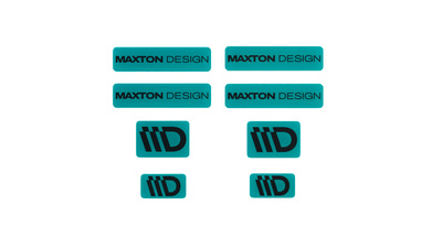 Ensemble d'autocollants 3D Turquoise et noir Maxton Design