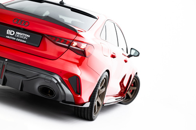 Fibre de Carbone Lames De Pare-Chocs Arrière Latérales Audi RS3 Sedan 8Y Facelift